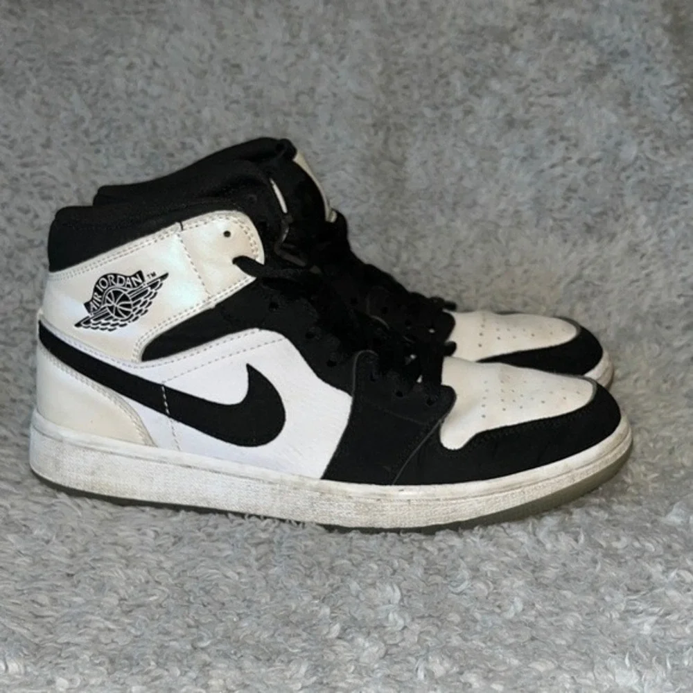 Air Jordan 1 Mid SE Diamond‎ Shorts White Black DH6933-100 Mens Size 7